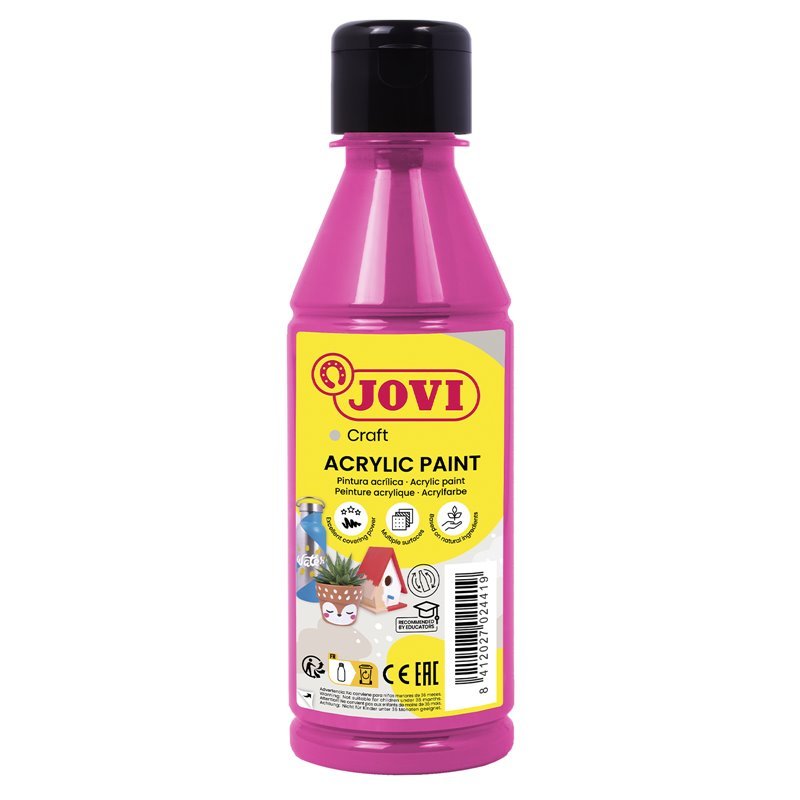 Akriliniai dažai JOVI, 250ml, rožinės sp.