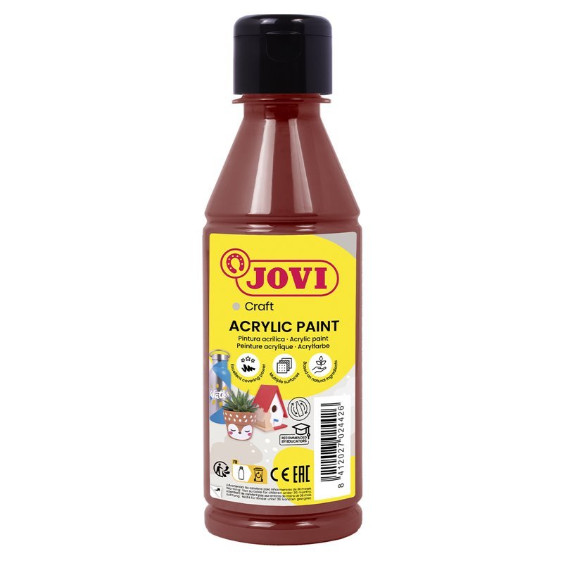 Akriliniai dažai JOVI, 250ml, rudos sp.