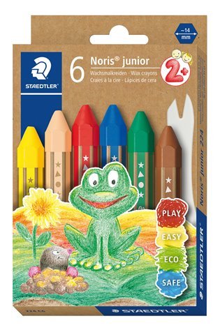 Vaškinės kreidelės STAEDTLER Noris Junior, 6 vnt.