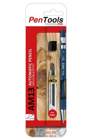 Automatinis pieštukas Pentel Tool AM13 1,3 mm HB, įsk. 8 papildymo lazdelės, 1 vnt