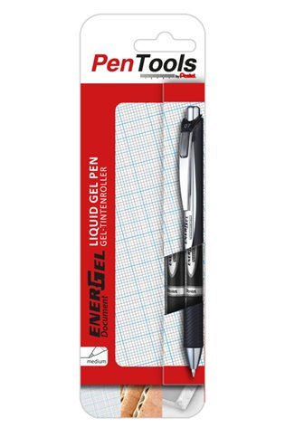 Gelinis rašiklis Pentel Tool Liquid Ink Roller EnerGel Document BLP77 0,7 mm, 2x juodas