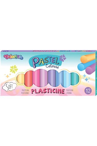 Plastilinas COLORINO Pastel, 12 pastelinių spalvų