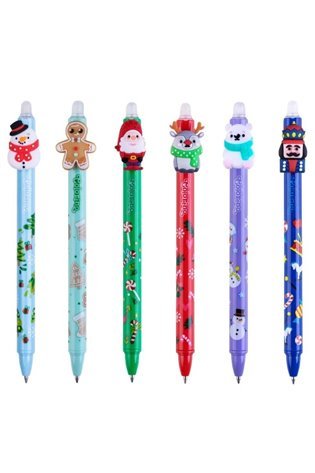 Automatinis trinamas rašiklis COLORINO CHRISTMAS, įvairių rūšių, 0,5 mm