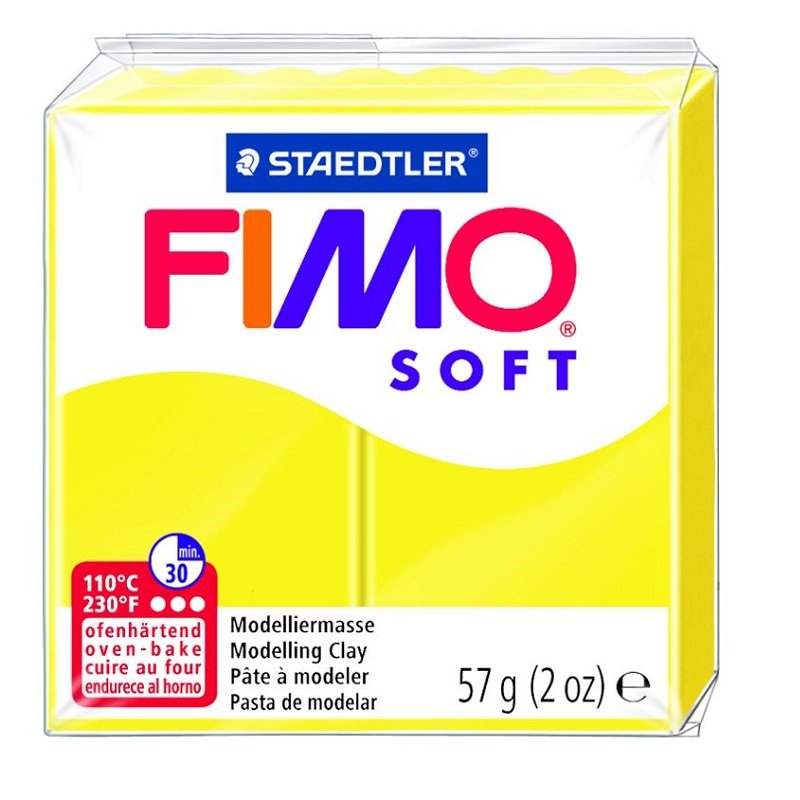 Modelinas FIMO SOFT, 57 g, citrinų geltona sp.