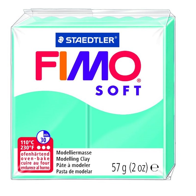 Modelinas FIMO SOFT, 57 g, mėtų žalia sp.