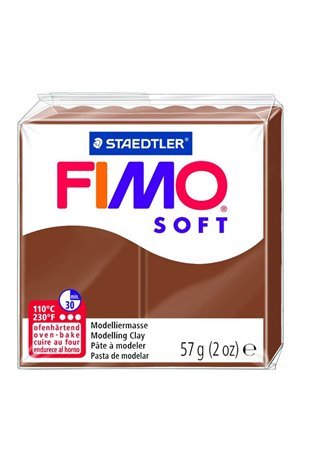 Modelinas FIMO SOFT, 57 g, karamelės ruda sp.