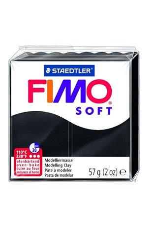 Modelinas FIMO SOFT, 57 g, juoda sp.