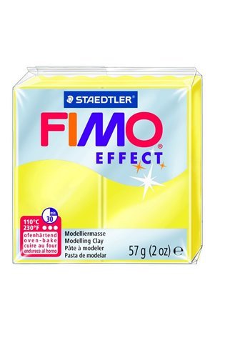 Modelinas FIMO EFFECT, 57 g, permatoma geltona sp.