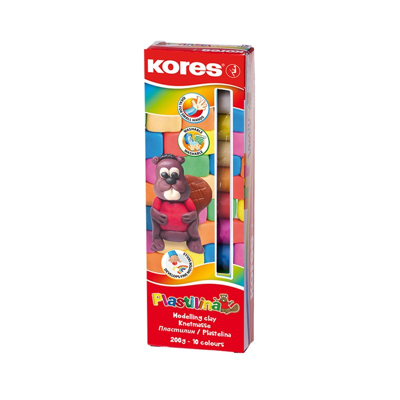 Plastilinas KORES, 10 spalvų