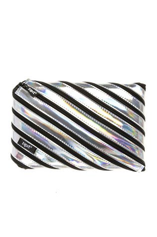 Penalas-pieštukinė ZIPIT Metallic Jumbo Pouch, ZJMT-2, Sidabrinės spalvos