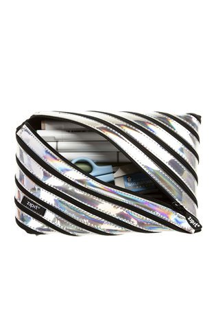 Penalas-pieštukinė ZIPIT Metallic Jumbo Pouch, ZJMT-2, Sidabrinės spalvos