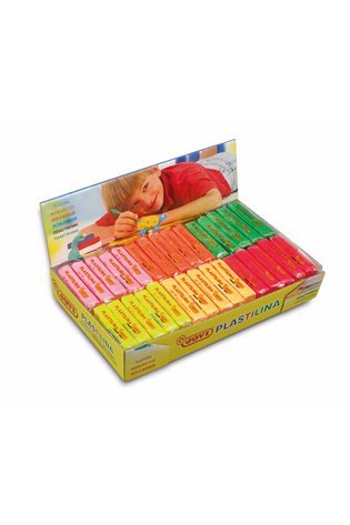 Plastilinas JOVI FLUOR, 30vnt: 6 spalvos po 5 vnt.