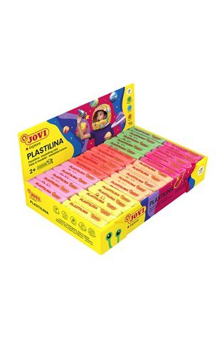 Plastilinas JOVI FLUOR, 30vnt: 6 spalvos po 5 vnt.