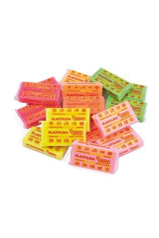 Plastilinas JOVI FLUOR, 30vnt: 6 spalvos po 5 vnt.