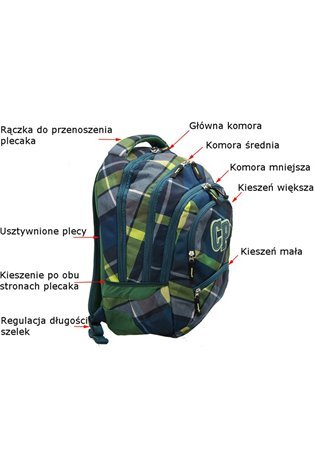 Kuprinė COOLPACK COLLEGE  BS24, žalia