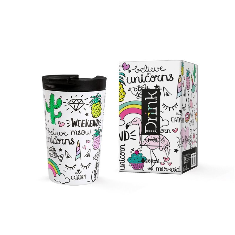 Nerūdijančio plieno puodelis Itotal UNICORN, 260ml