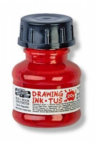 Tušas braižybai 20g KOH-I-NOOR raudonas