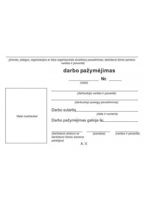 Darbuotojo pažymėjimas DP-A7