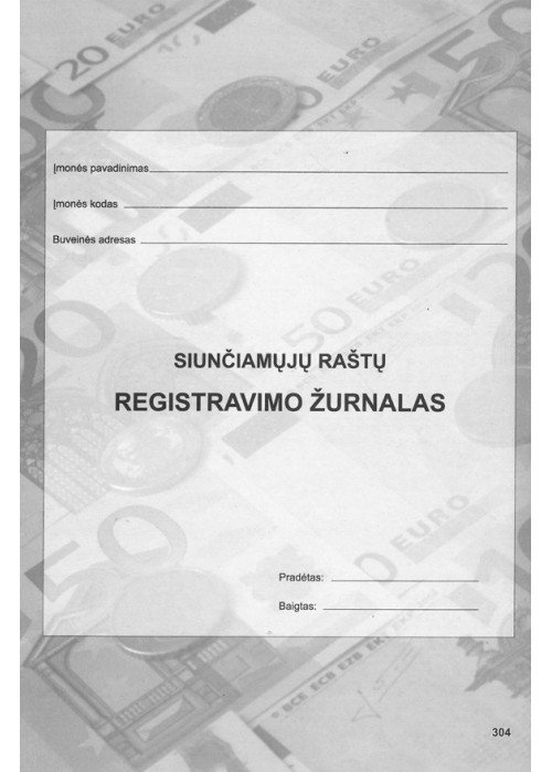 Siunčiamų dokum.registr.žurnalas A4