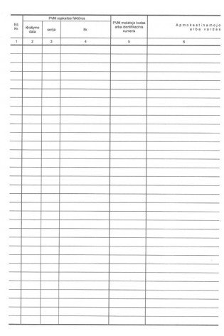 Gaunamų PVM sąsk.-faktūr.registras A4/ 48