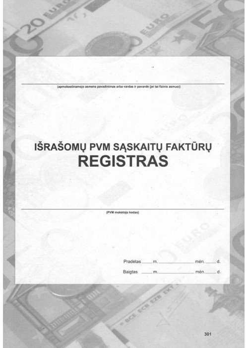 Išrašomų PVM sąsk.-faktūr.registrasA4/ 48